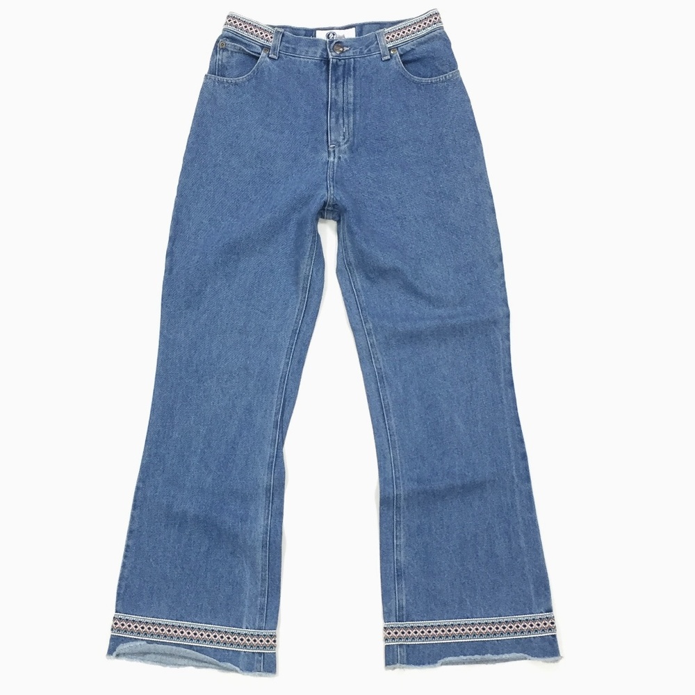 Vintage Arizona Flare Leg Patterned Jeans Size 16